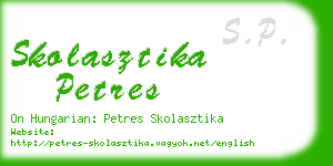 skolasztika petres business card